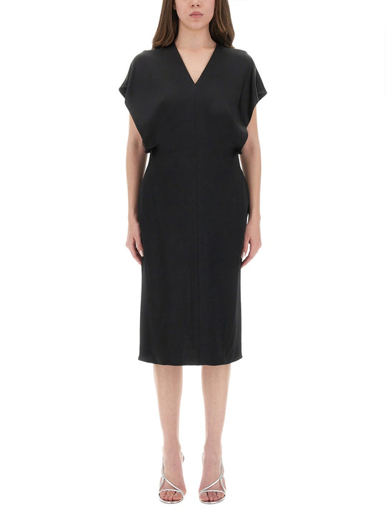 Midi Dress With Wing Sleeves