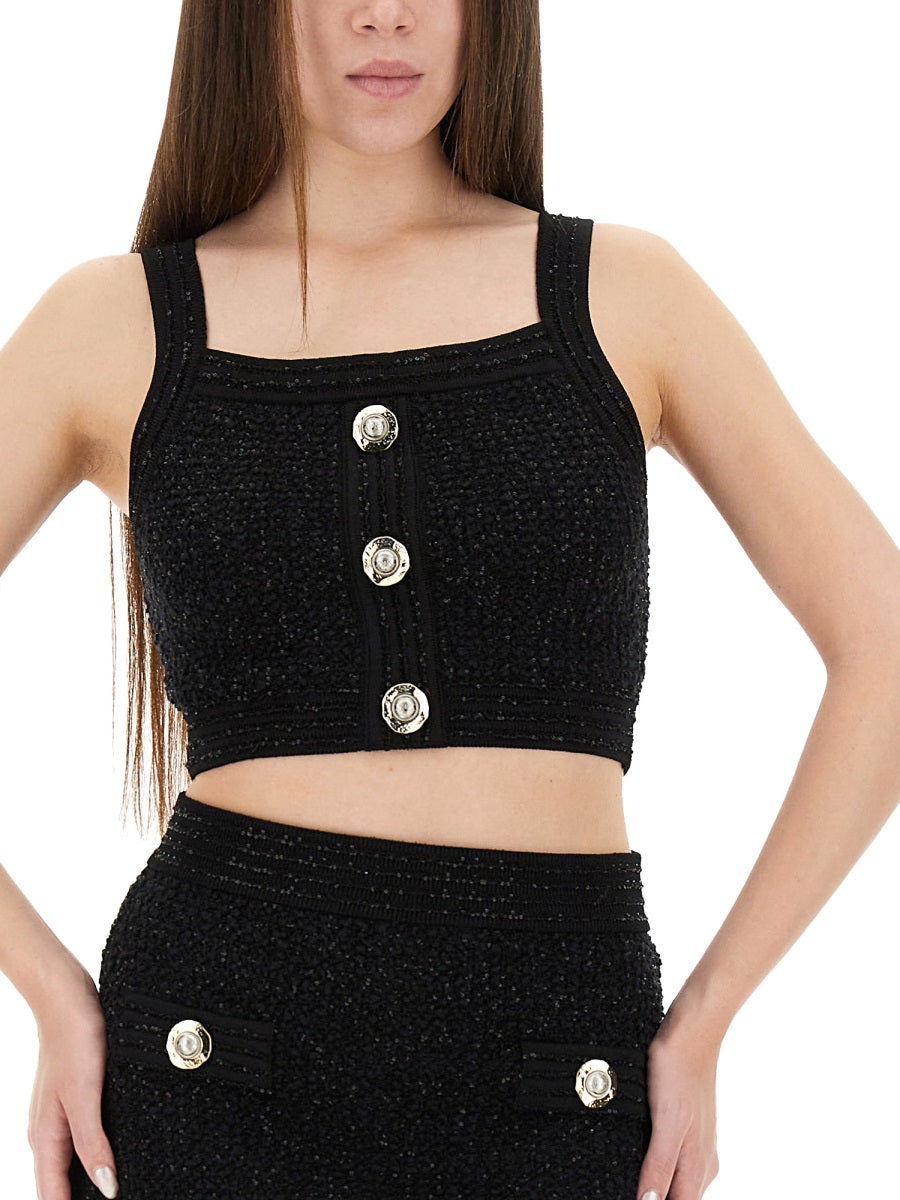 Balmain Top - Nero | Wanan Luxury