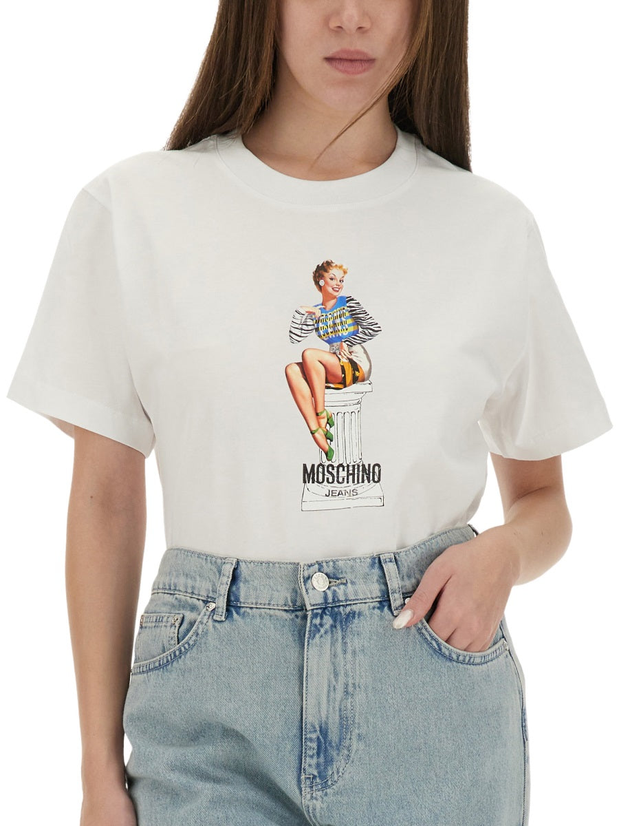 Moschino Jeans T shirt - Bianco | Wanan Luxury