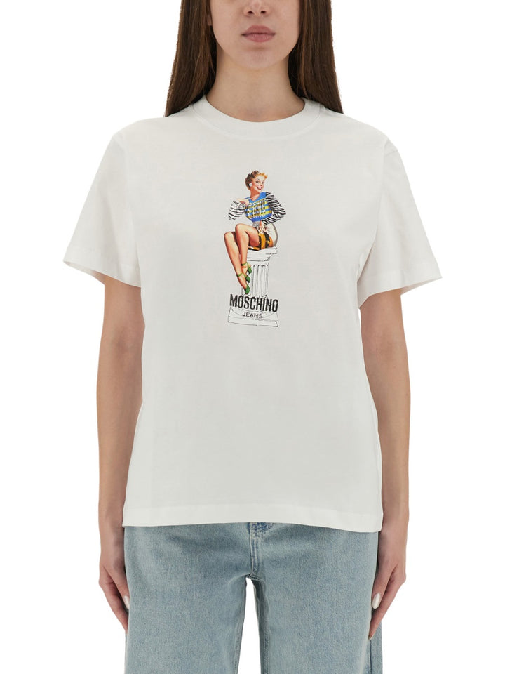 Moschino Jeans T shirt - Bianco | Wanan Luxury