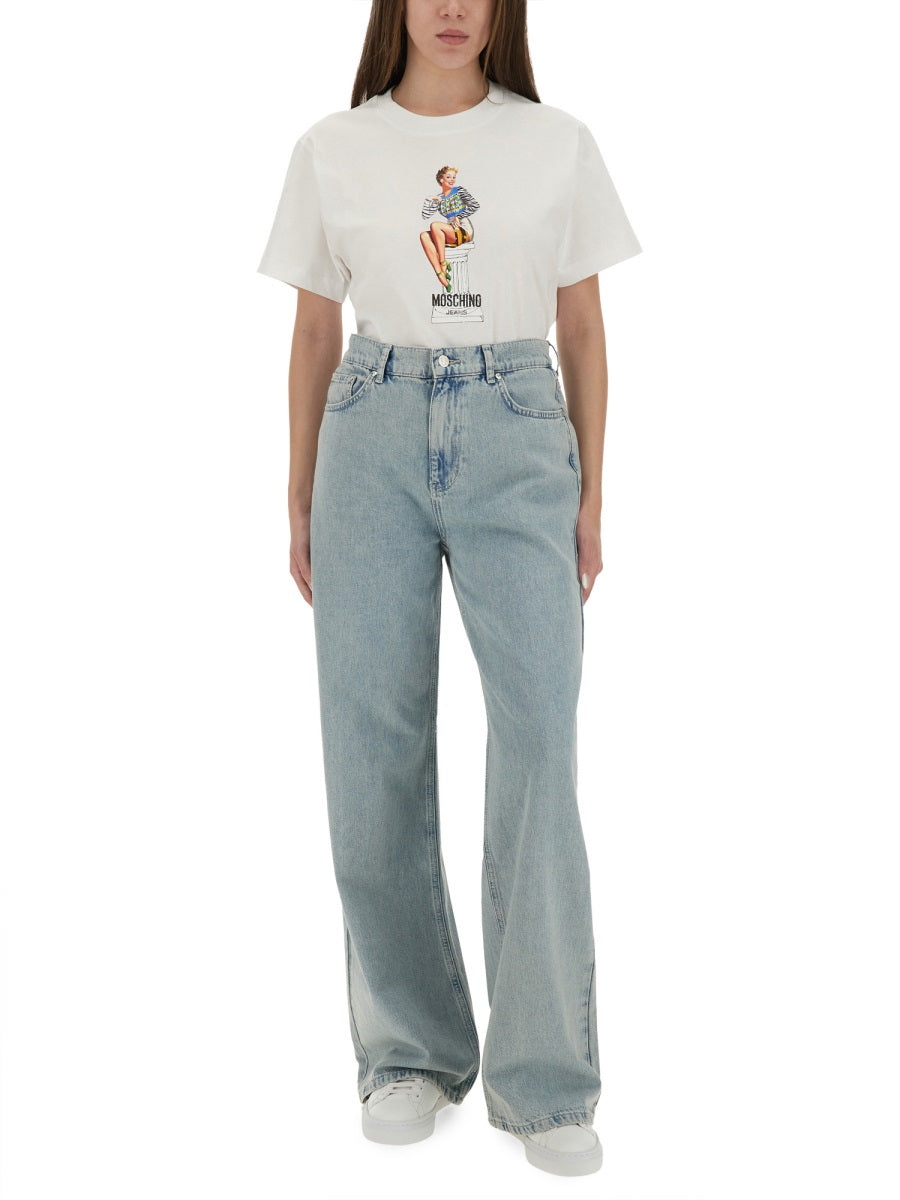Moschino Jeans T shirt - Bianco | Wanan Luxury