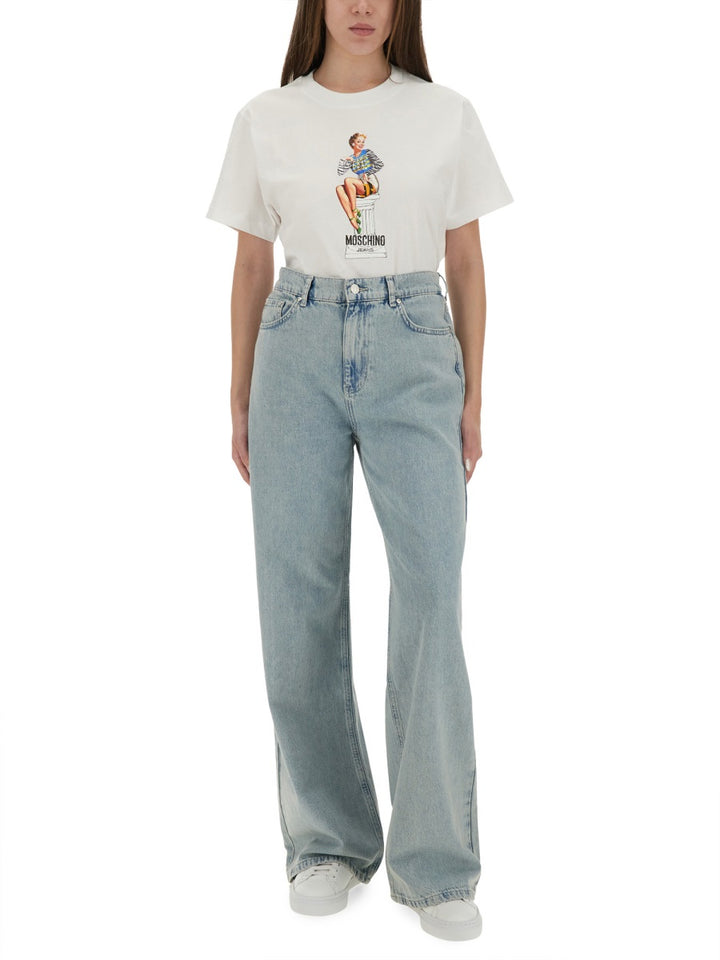 Moschino Jeans T shirt - Bianco | Wanan Luxury