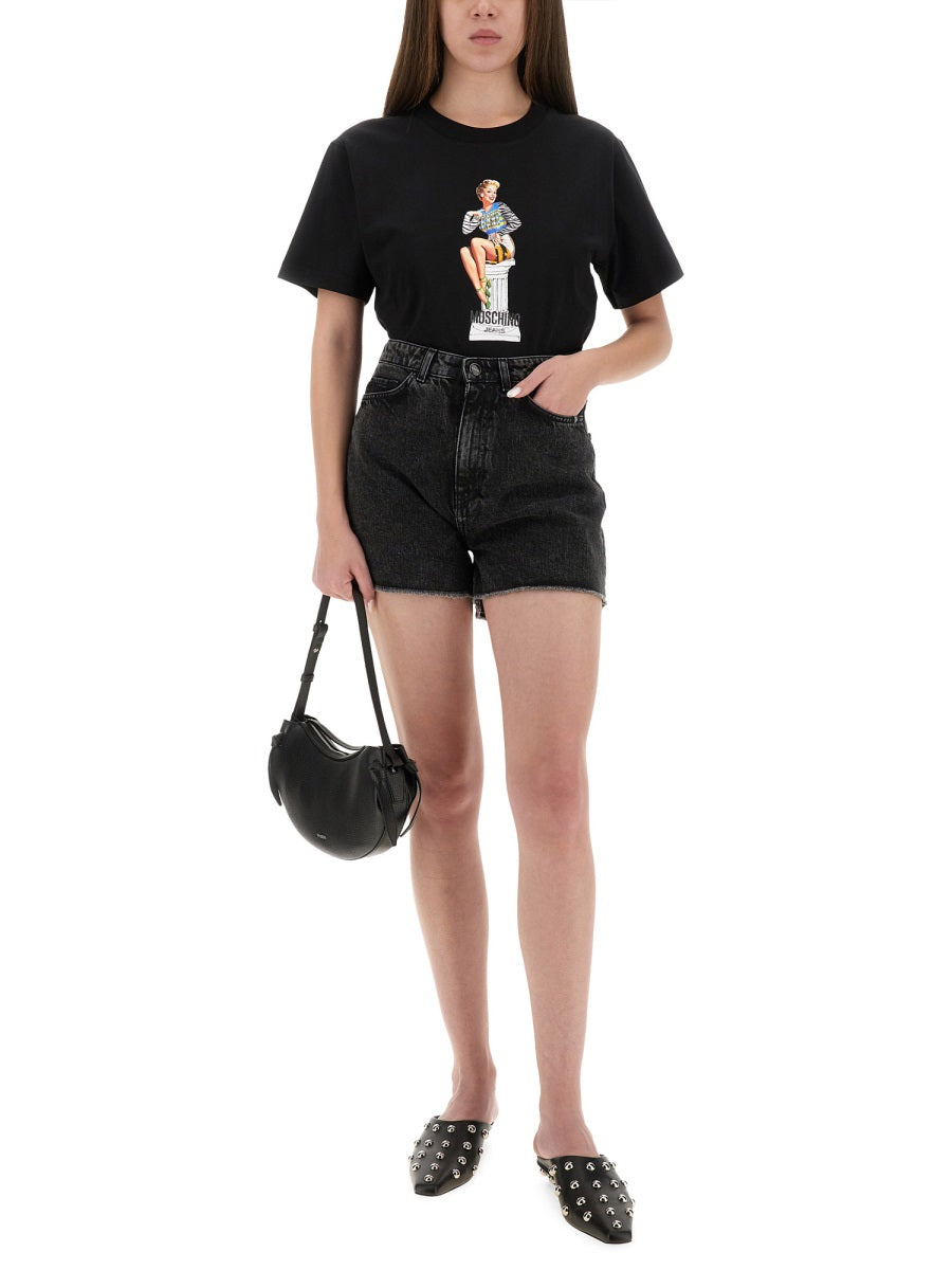 Moschino Jeans T shirt - Nero | Wanan Luxury