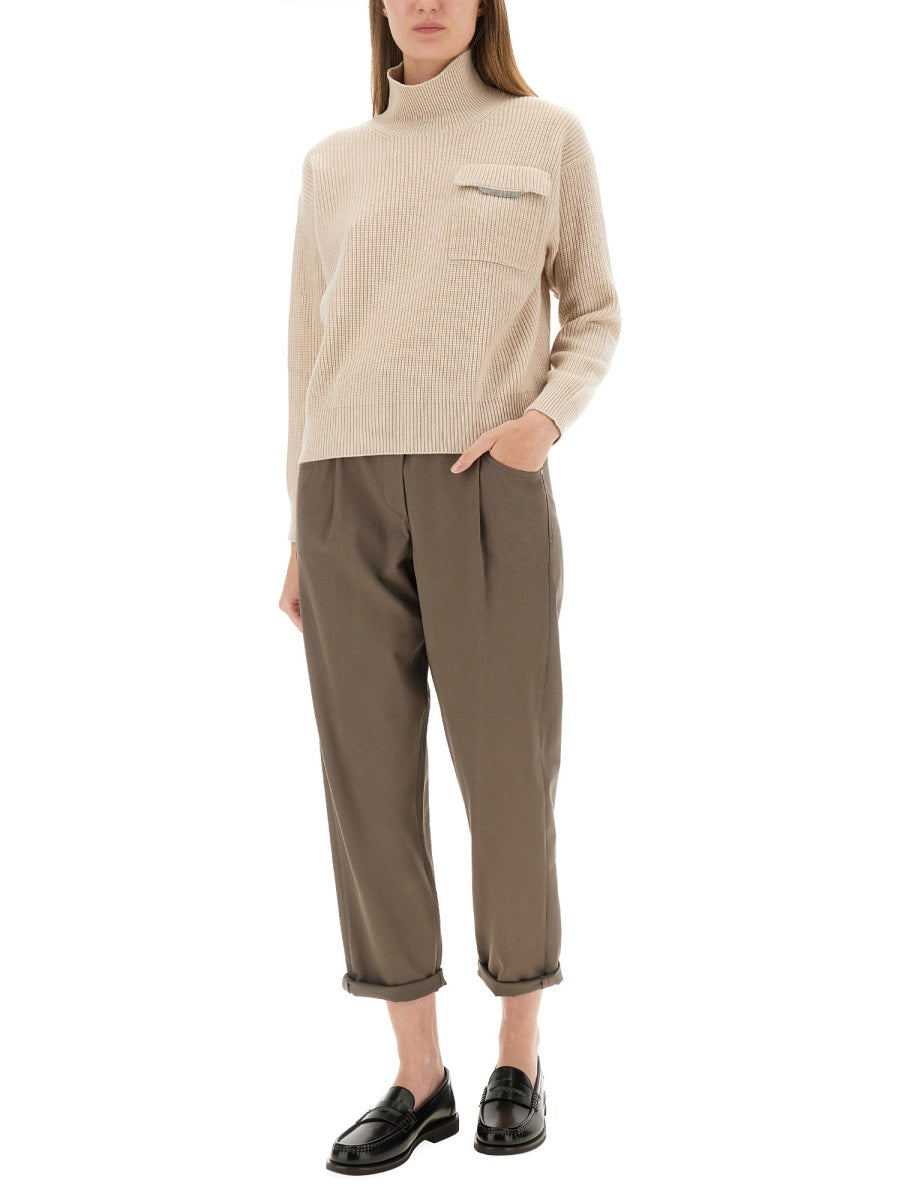 Brunello Cucinelli Pantaloni - Marrone | Wanan Luxury