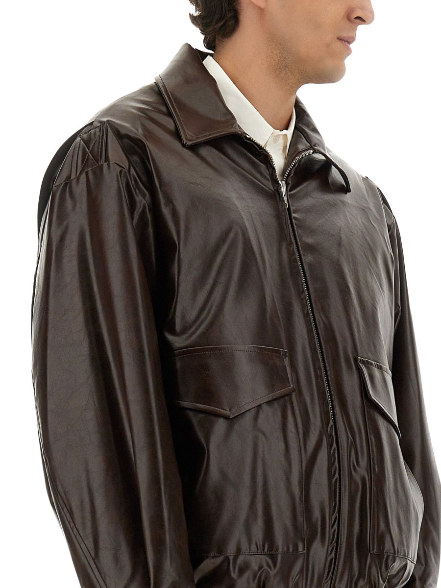 MM6 Maison Margiela Capi in Pelle - Bordeaux | Wanan Luxury