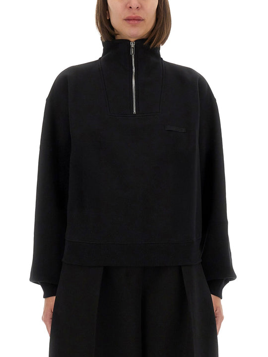 Grosgrain Sweatshirt With Turtleneck