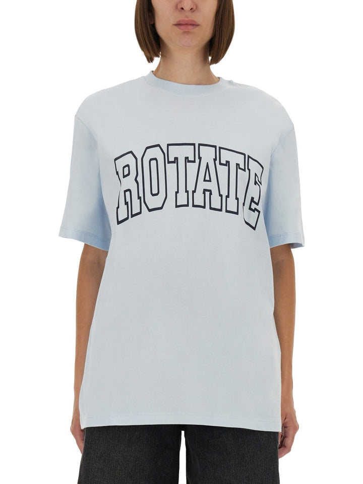 Rotate Birger Christensen T shirt - Bianco, Azzurro | Wanan Luxury