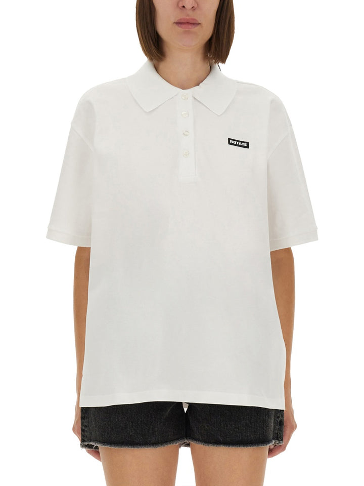 Rotate Birger Christensen Polo - Bianco | Wanan Luxury