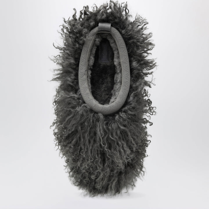Ugg Grey Tazz Fluff Momma Slippers In Shearling