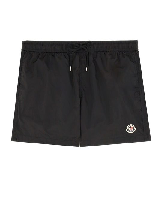 Swim Shorts With Logo Patch