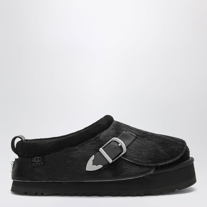 UGG Tazz Western Schwarze Mokassins aus Ponyfell