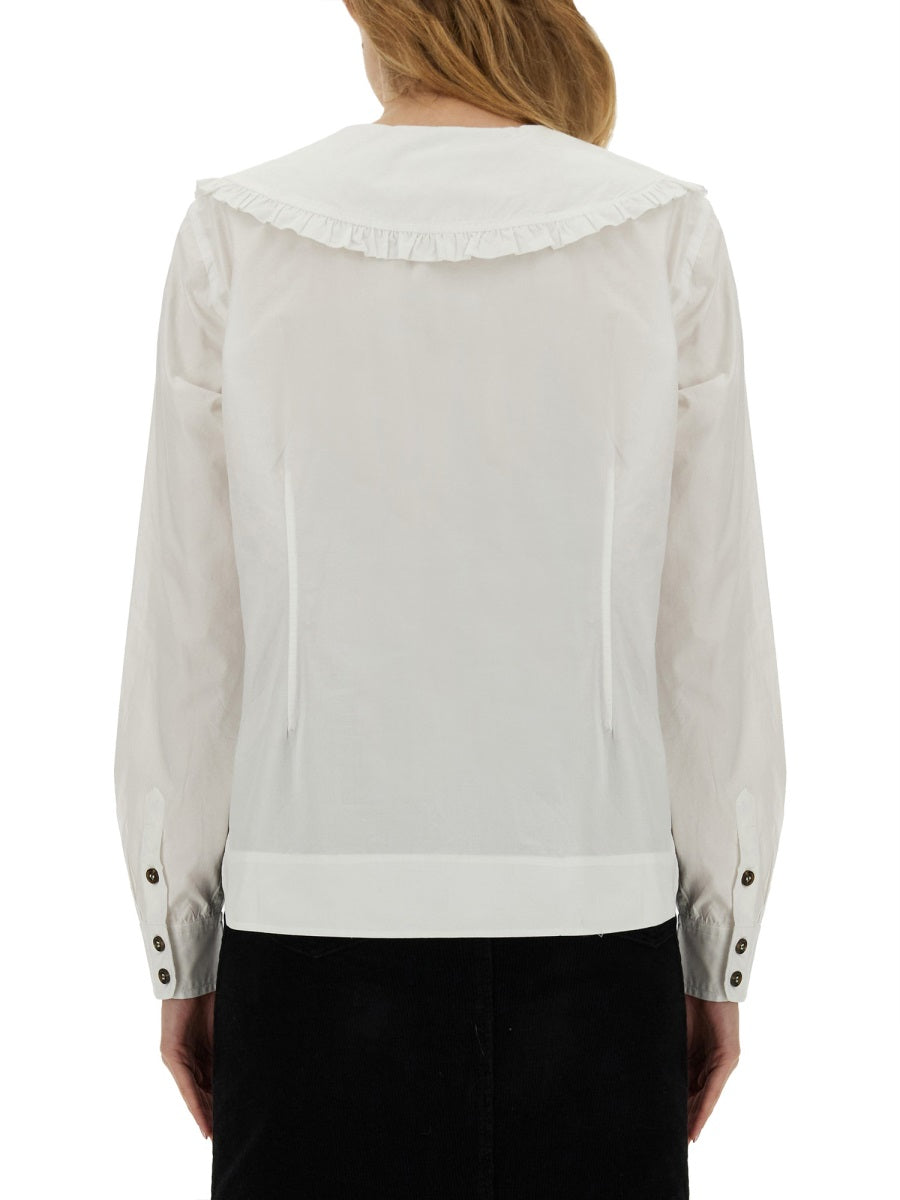 Ganni Camicie - White | 158ce8226c9d3b2d51286e8d140e87c7278f58db