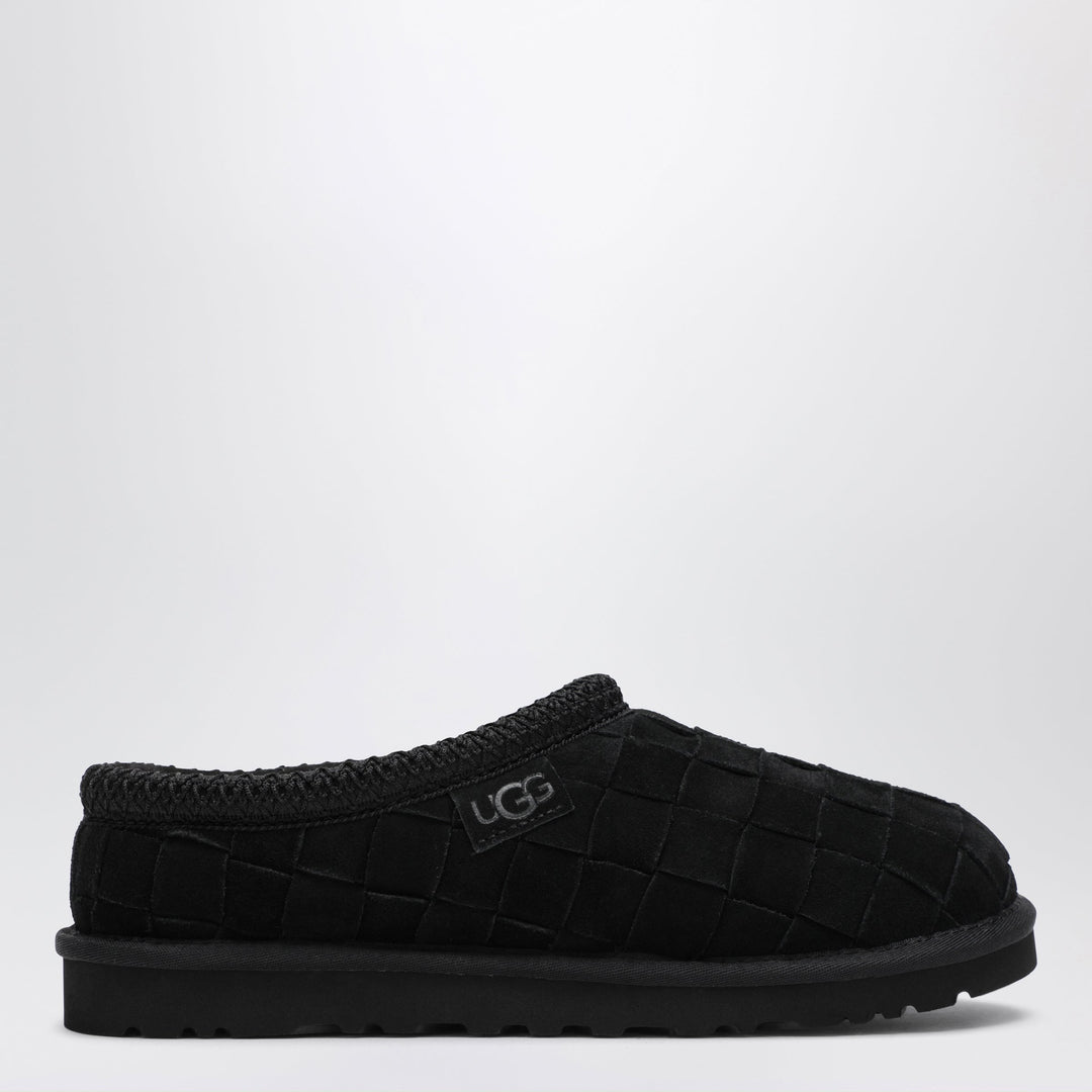 UGG Black Tasman Woven Slip-Ons In Suede