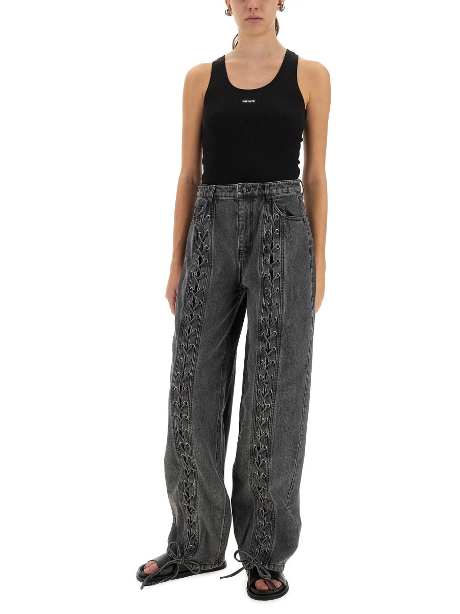 Rotate Birger Christensen Top - Nero | Wanan Luxury