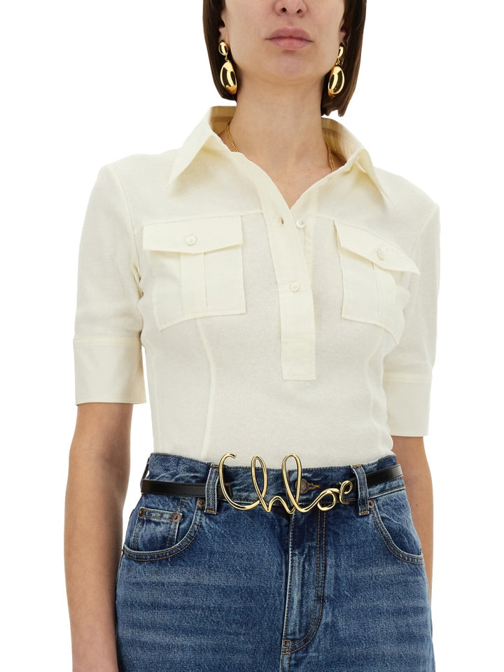 ChloÉ Polo - White | 936db6c2de102dcebae9ba053347d2cfbe642e80
