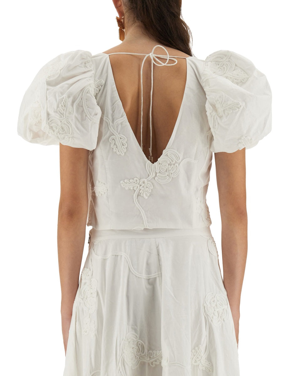 Rotate Birger Christensen Top - Bianco | Wanan Luxury