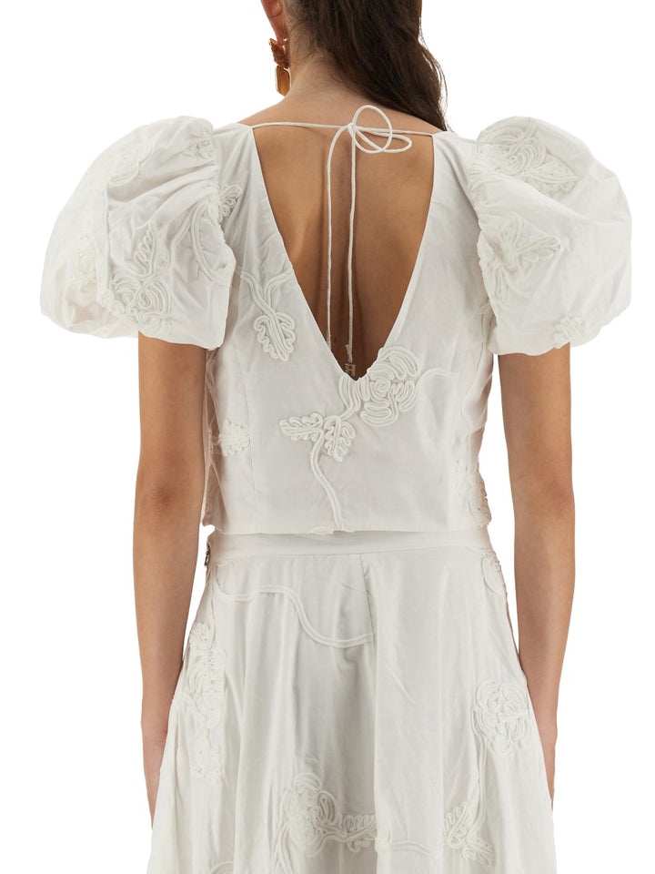 Rotate Birger Christensen Top - Bianco | Wanan Luxury