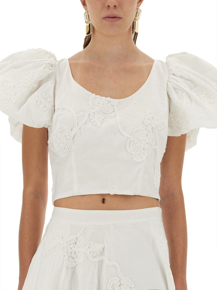 Rotate Birger Christensen Top - Bianco | Wanan Luxury