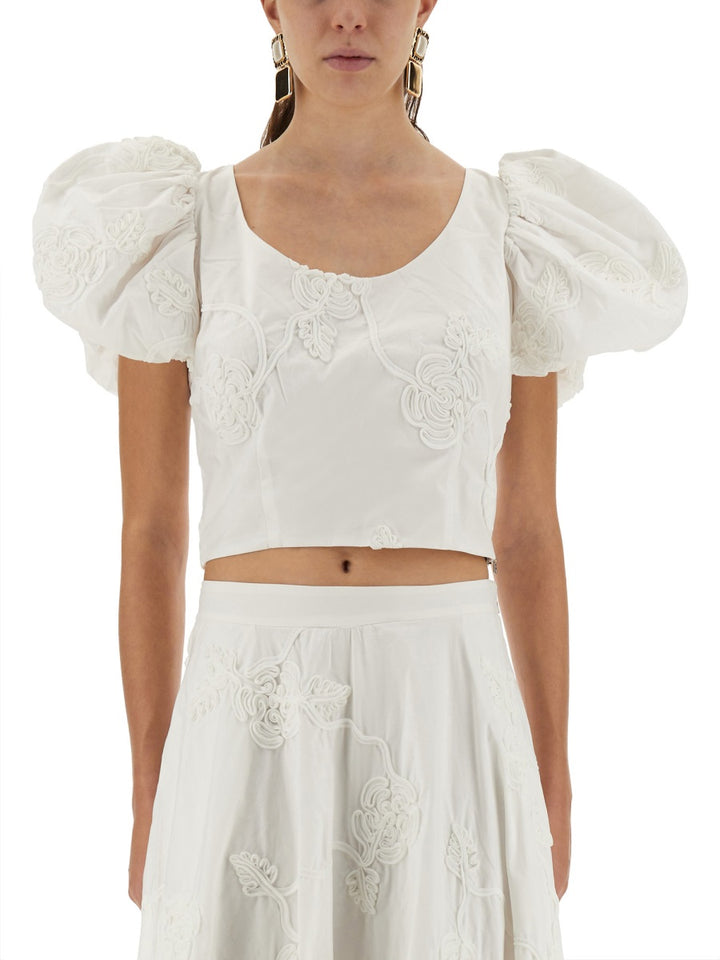 Rotate Birger Christensen Top - Bianco | Wanan Luxury