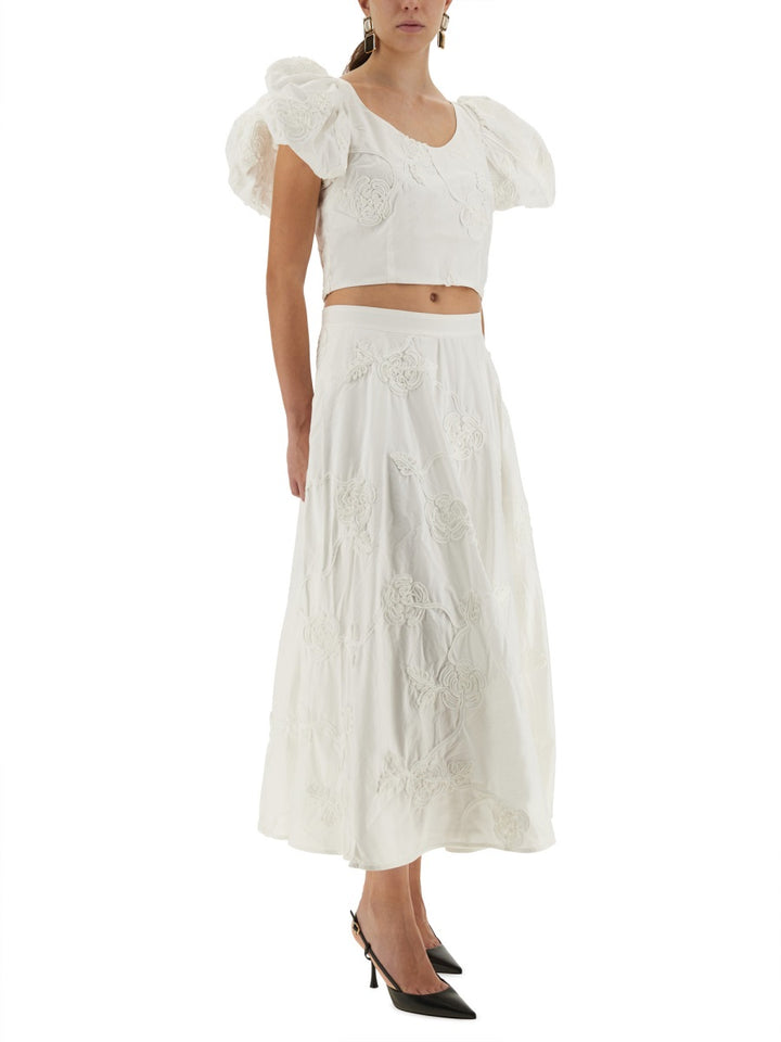 Rotate Birger Christensen Top - Bianco | Wanan Luxury