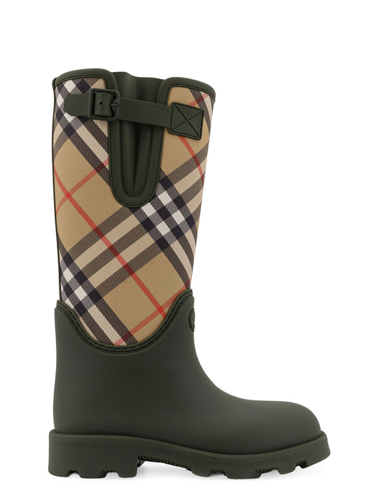 Rainboots With Traditional Check Insert
