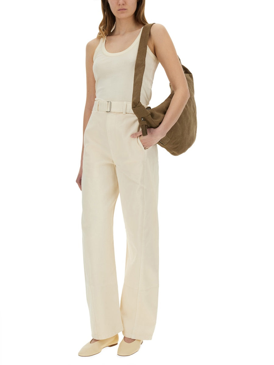 Lemaire Pantaloni - Ivory | c34de1fa14510cd21ad2571df96b81efe4e8b84d