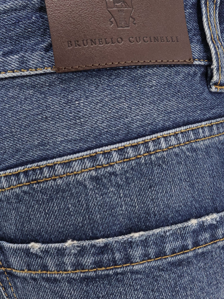 Brunello Cucinelli Jeans - AGED BLUE DENIM | c801b40637770dd4fadde3e512d8ef530ce3213b