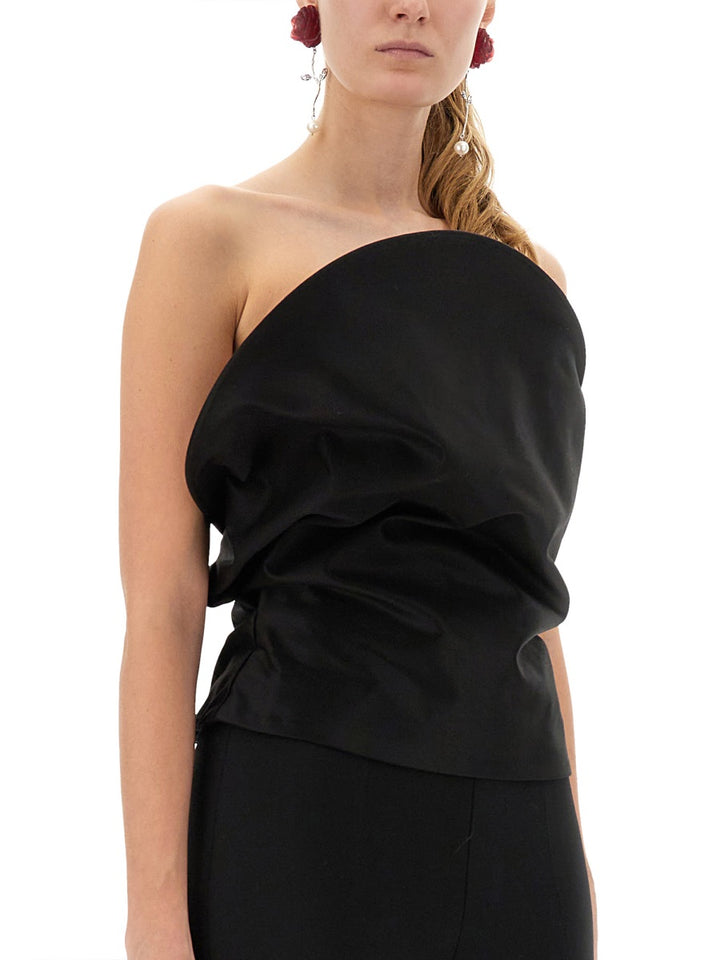 Magda Butrym Top - Nero | Wanan Luxury