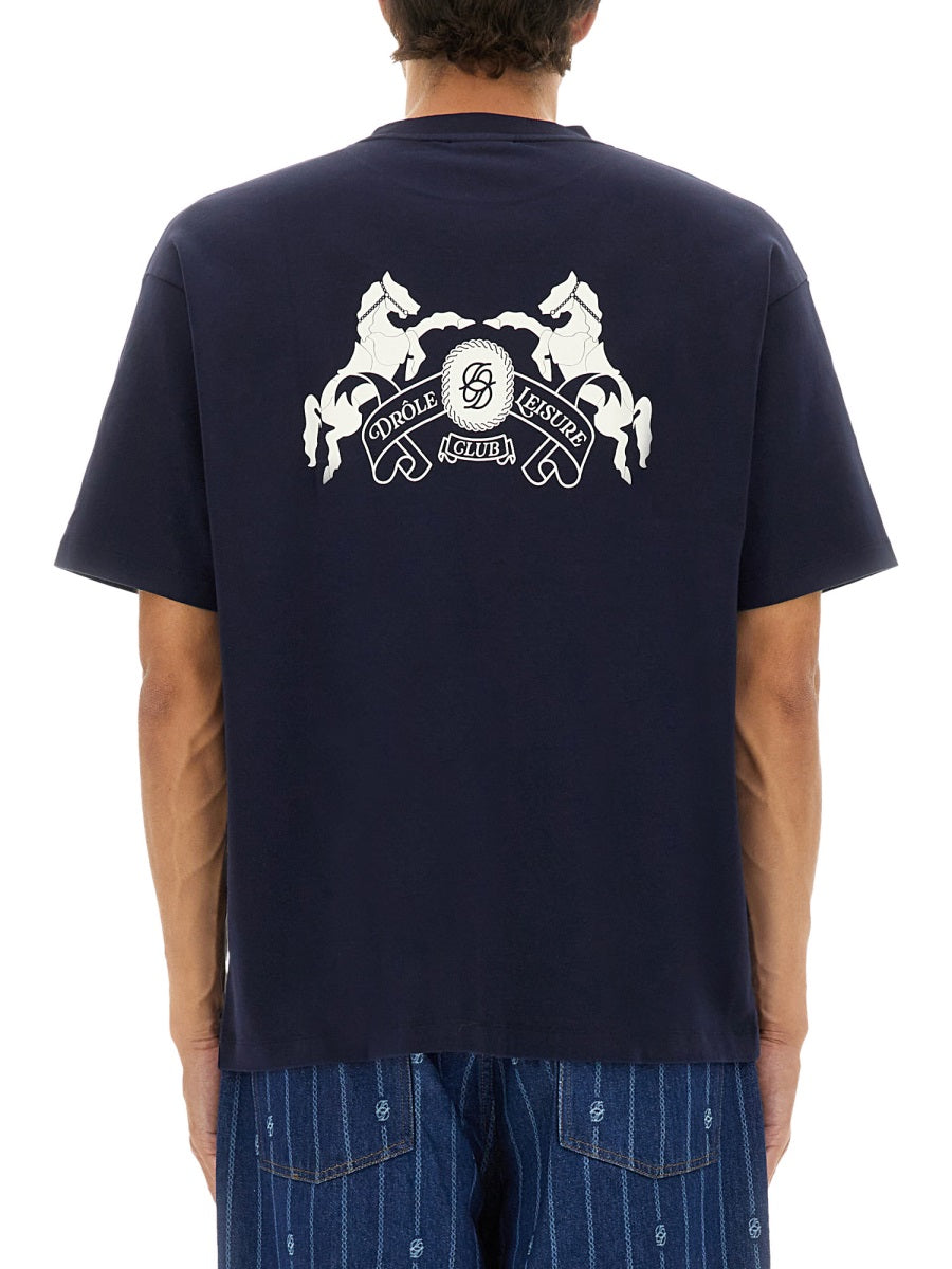 Drôle De Monsieur T shirt - Blu | Wanan Luxury