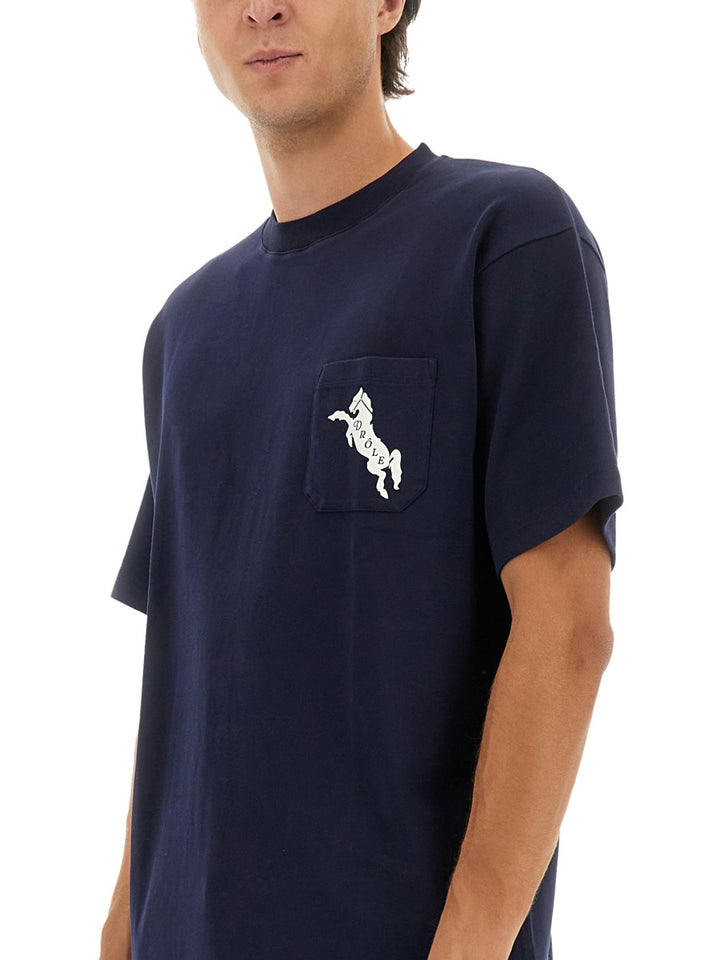 Drôle De Monsieur T shirt - Blu | Wanan Luxury