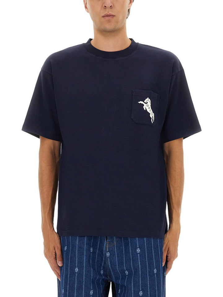 Drôle De Monsieur T shirt - Blu | Wanan Luxury