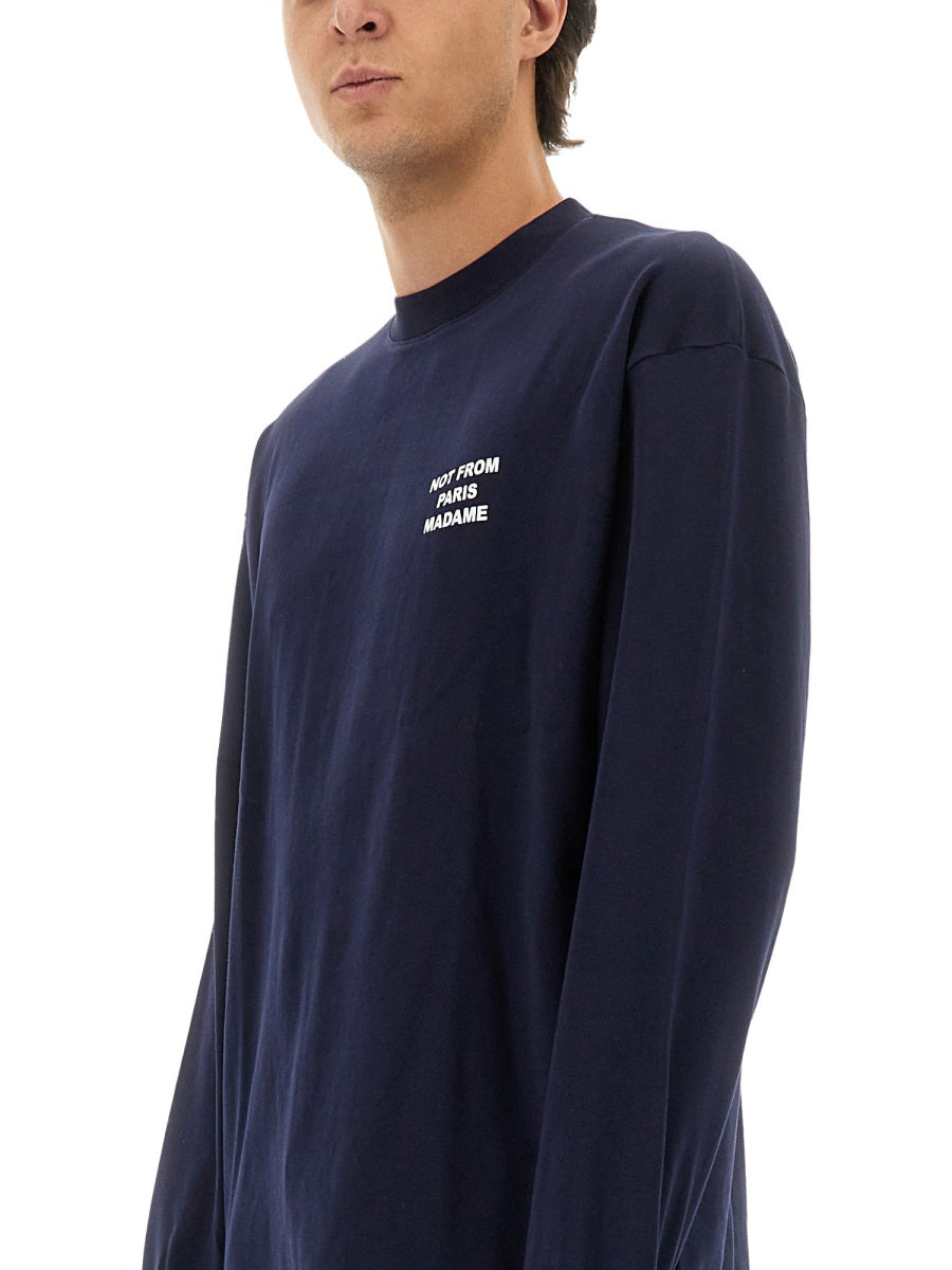 Drôle De Monsieur T shirt - Blu | Wanan Luxury