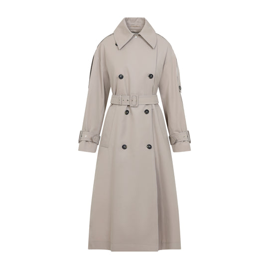 Beige Gocce Polyester Trench