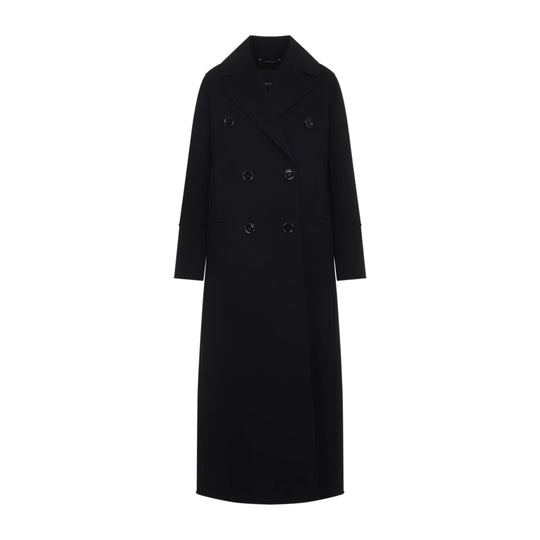 Black Custodi Virgin Wool Coat