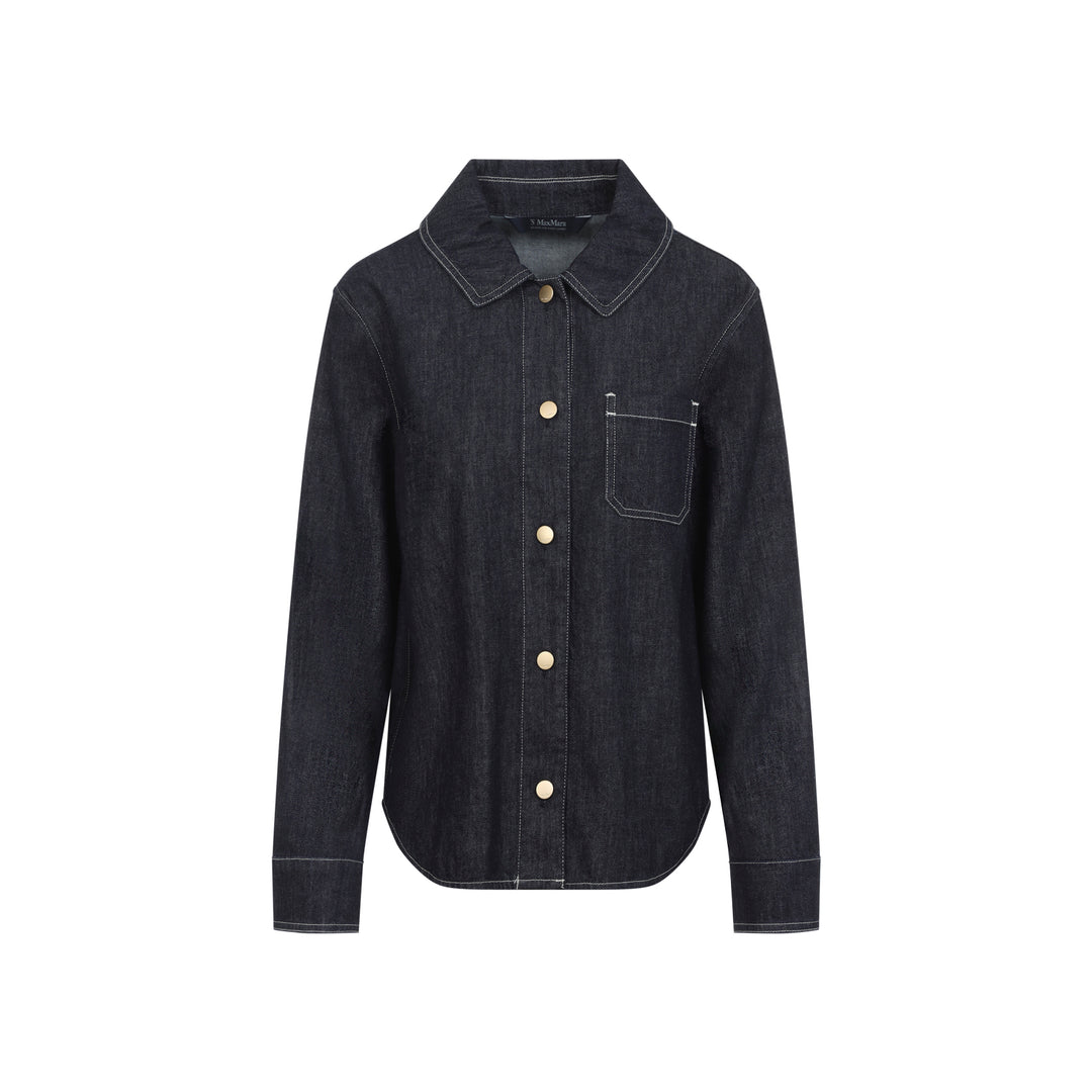 Max Mara`S Denim&leather - Blu | 9824dbb62896bc6333116116c220fc46f82cb4b7