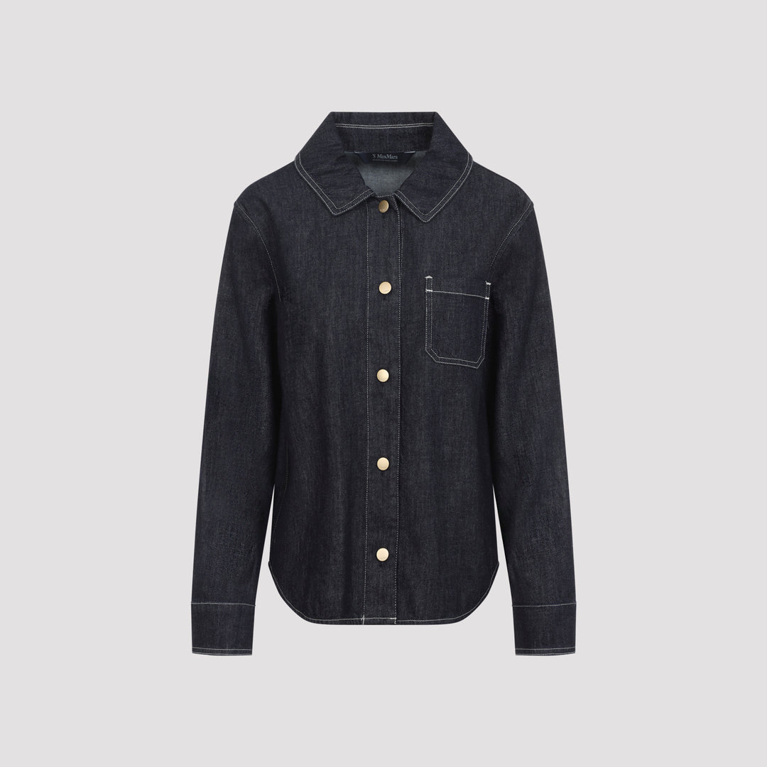 Max Mara`S Denim&leather - Blu | 2899605660ab7db7c3eeab58209b114753b9c22a