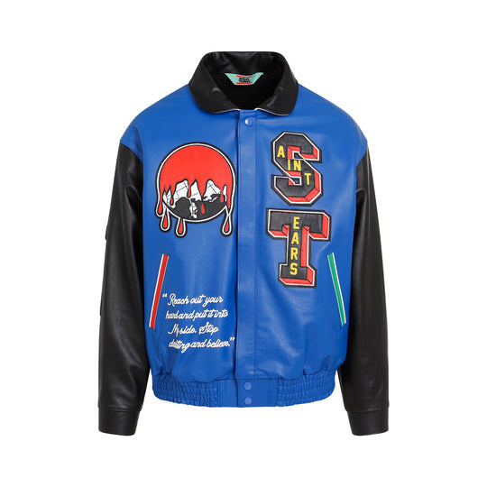 Multi Varsity Cowhide Jacket
