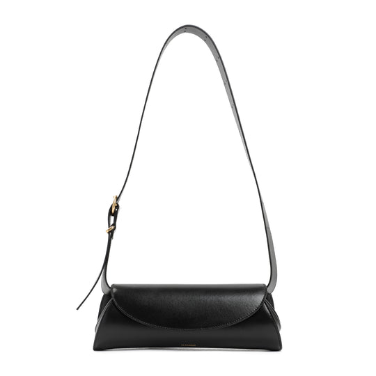 Black Leather Cannolo Bag
