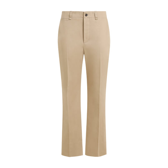 Beige Cotton Pants