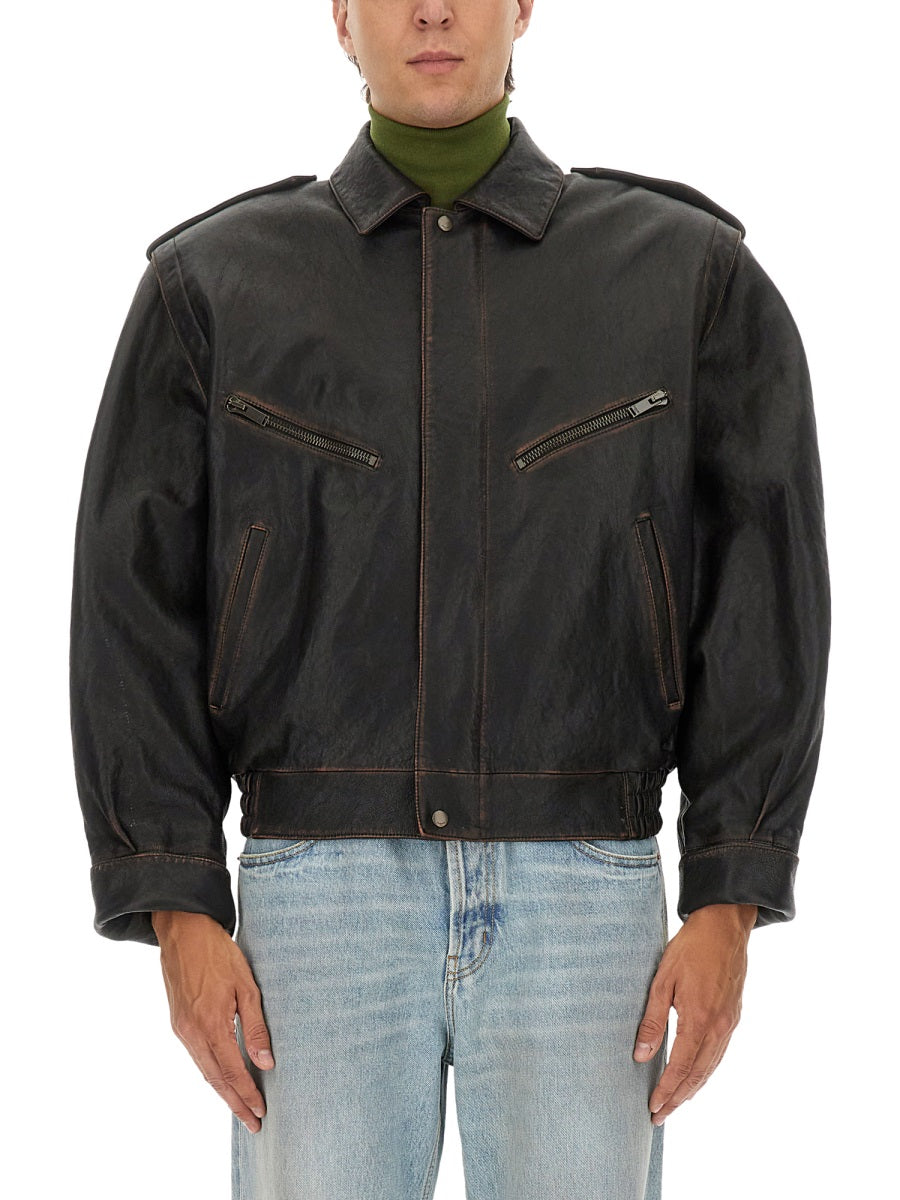 Saint Laurent Capi in Pelle - Marrone | Wanan Luxury