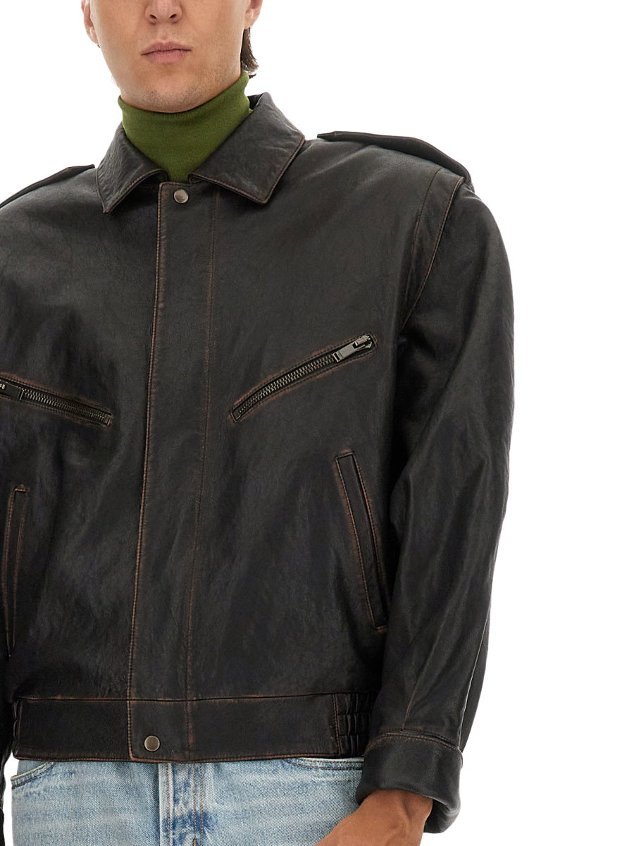 Saint Laurent Capi in Pelle - Marrone | Wanan Luxury