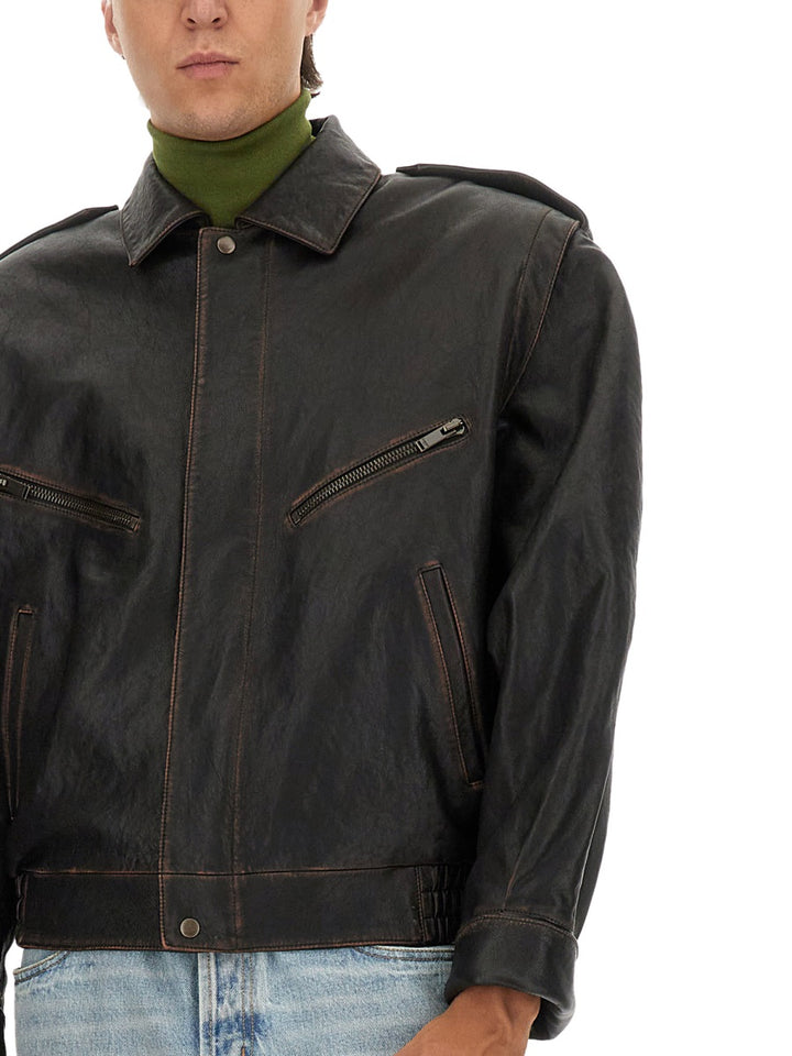 Saint Laurent Capi in Pelle - Marrone | Wanan Luxury