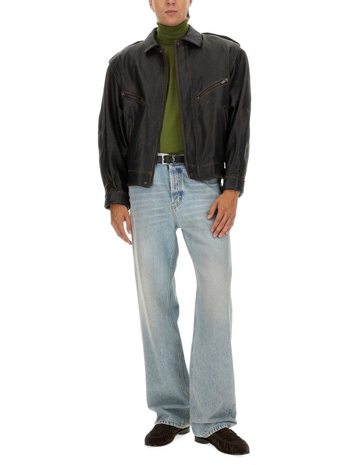 Saint Laurent Capi in Pelle - Marrone | Wanan Luxury