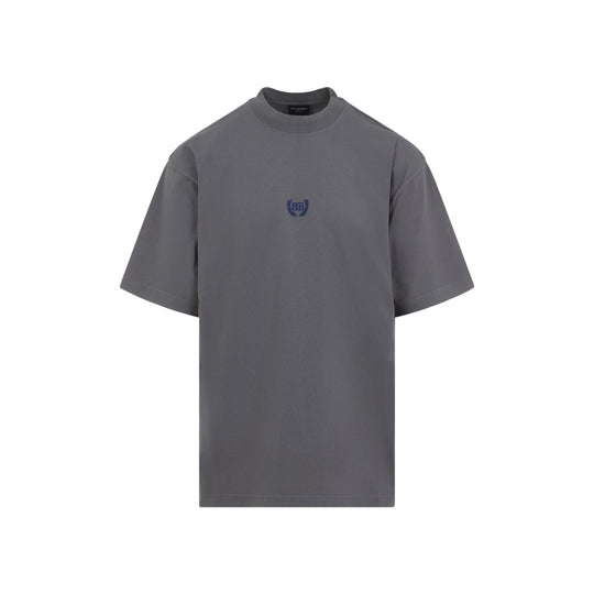 Dark Grey Cotton Medium Fit T-Shirt