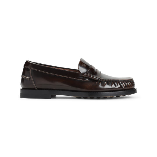 Brown Calf Leather Loafers