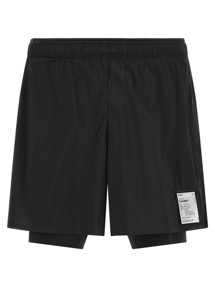Satisfy Techsilk™ Bermuda e Short - Nero | 5a7033e4077847a3b768bdc14543632b8860a608