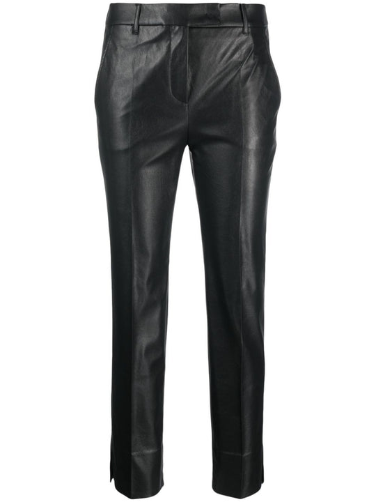 Pantaloni Slim Fit In Similpelle Stretch