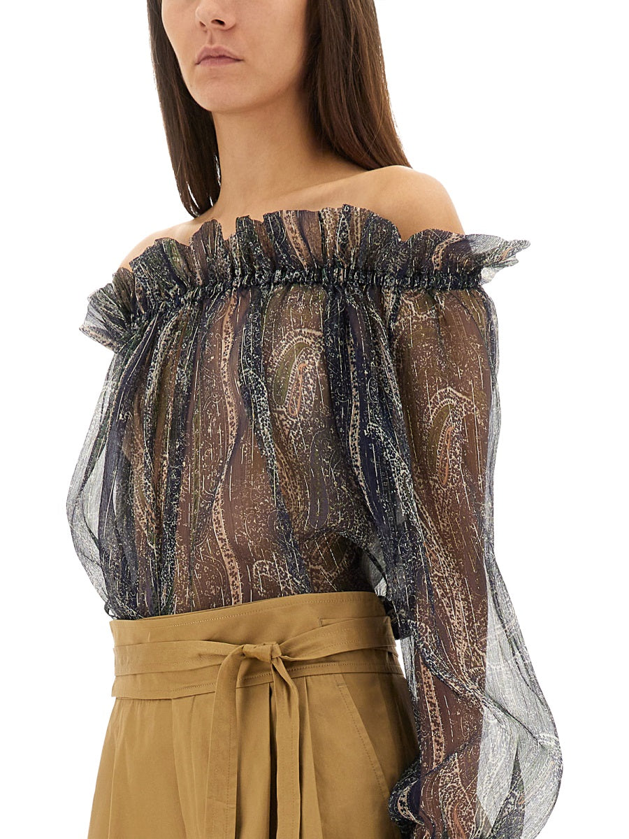 Saint Laurent Top - Blue | f8d8a678fe5e7f00fe4eac48c5273d282f00fb90