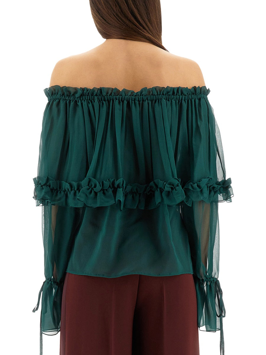 Saint Laurent Top - Verde | Wanan Luxury