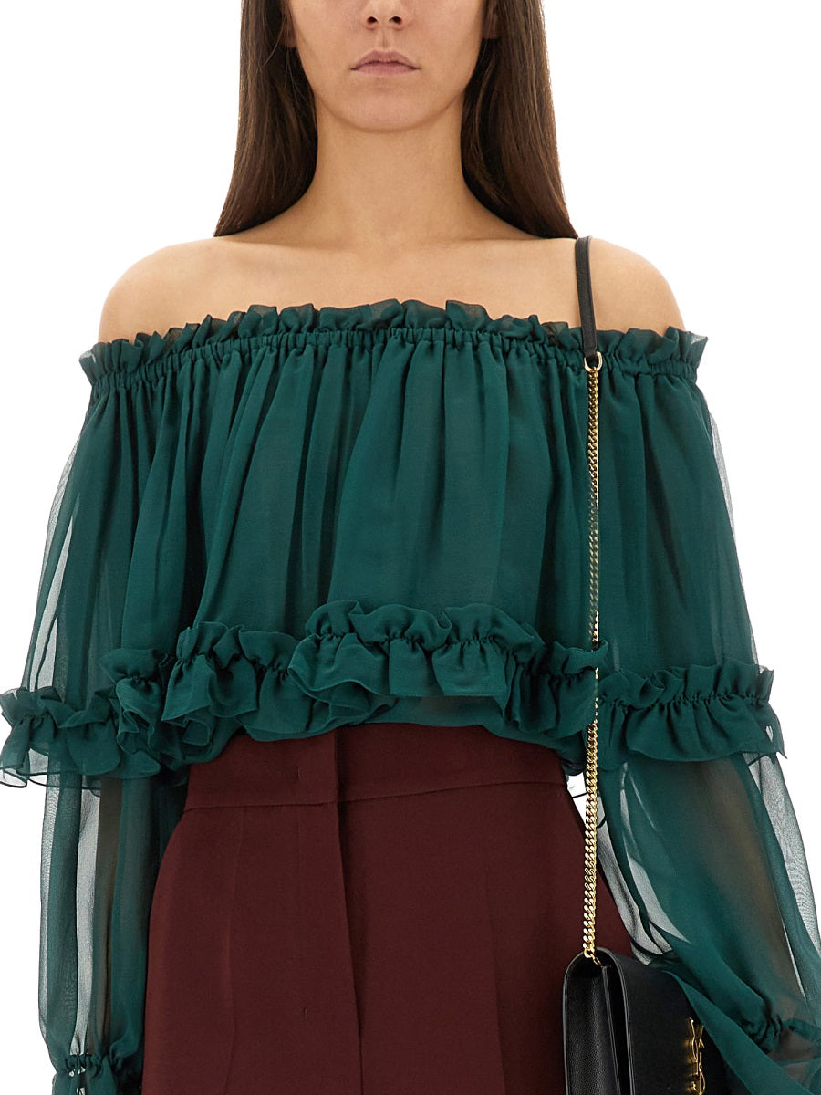 Saint Laurent Top - Verde | Wanan Luxury